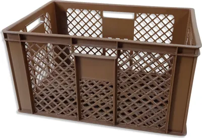 Produktbild von Bäckerkiste Brötchenbox Brotbehälter Konditorenbox Stapelbox Gitterbox EURO-Norm 32 cm braun (BK 32 braun)