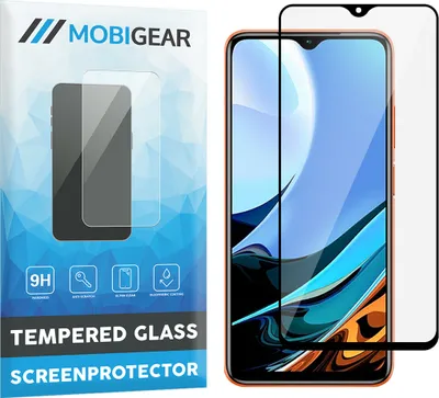 Produktbild von Mobigear Premium  Xiaomi Redmi 9T Panzerglas Gehärtetes Glas Displayschutz - Hüllenfreundlich - Schwarz