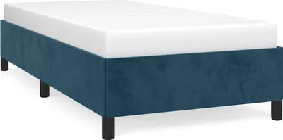 Obrázok produktu pre vidaXL Rám postele bez matraca tmavomodrý 90x200 cm zamat