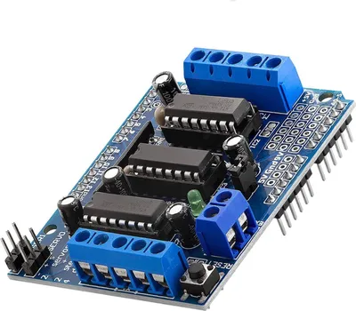 Produktbild von AZ-Delivery Shields 4-Kanal L293D Motortreiber Shield Schrittmotortreiber für Mega 2560 und UNO R3, Diecimila, Duemilanove kompatibel mit Arduino, 1x Shield