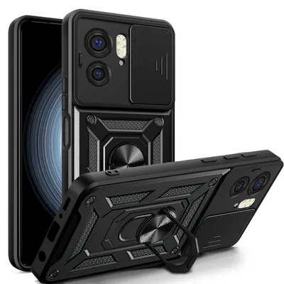 Produktbild von Outdoor Panzer Hülle Motorola Edge 40 Handyhülle mit Kameraschutz Ringhalter Schwarz