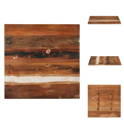 Image de vidaXL Plateau de table Carré 70x70 cm 25-27 mm Vieux bois massif - Plateaux de table