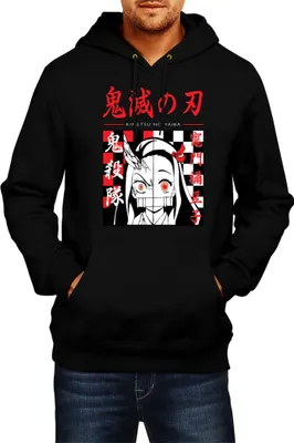Immagine prodotto di Felpa con cappuccio da uomo Demon Anime Slayer Nezuko Kamado 009, Man S , Noir