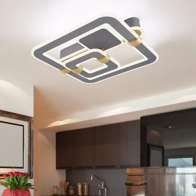 Produktbild von LED Deckenleuchte, dimmbar Fernbedienung, goldfarben, L 50cm