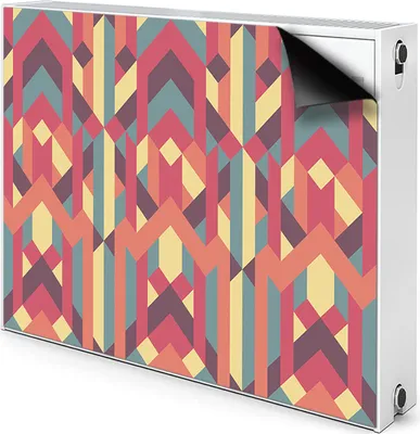 Produktbild von Magnet Heizkörperverkleidung Heizkörper-Abdeckung Heizung Heizkörper 100x60 cm  - Bunte Linien