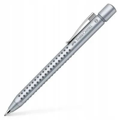 Produktbild von Faber-Castell Grip Ergonomischer Kugelschreiber Silber Blau