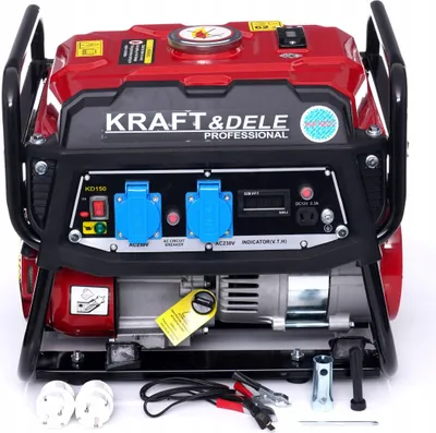 Zdjęcie produktu dla Kraft&Dele agregat prądotwórczy 3PS 1500W gniazdo 2x 230V, 1x 12V benzyna agregat prądotwórczy agregat awaryjny agregat prądotwórczy