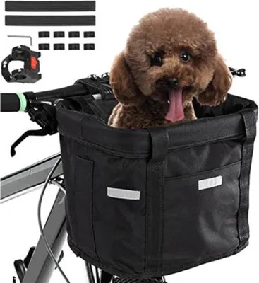 Produktbild von Fahrradkorb Für Hunde - Sicheres Und Komfortables Design Für Kleine Haustiere - Hundekorb Vorne - Langlebig Und Einfach Zu Befestigen