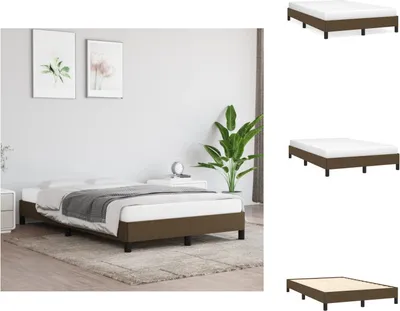 Immagine prodotto di vidaXL Struttura letto in tessuto marrone scuro 120x200 cm - Letti e strutture letto
