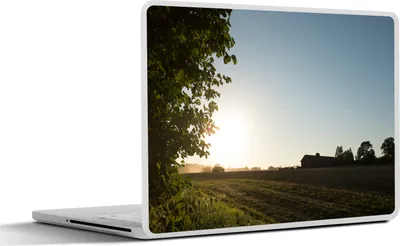 Produktbild von MuchoWow® Laptop Aufkleber Sticker Cover Traktor - Bauernhof - Sonne 40x30 cm - Laptop Dekoration - Selbstklebend