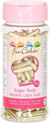 Obrázek produktu pro Cukrové tyčky 2cm zlaté 70g