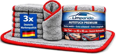 Zdjęcie produktu dla Ściereczka do czyszczenia samochodu z mikrofibry, super miękka, 600 g/m², nie pozostawiająca żadnych włókien, idealna do samochodu i domu