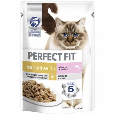 Immagine prodotto di Perfect Fit Cat Fresh Pouch Sensitive 1+ Salmone 85gx12