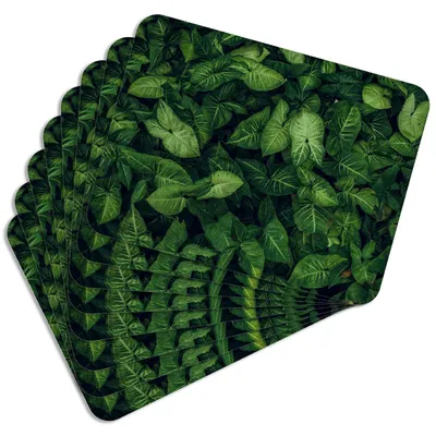 Produktbild von MG Design Set aus 8 Kork-Platzsets - Leaves 5 - 30 x 40 cm - hitzebeständig & abwischbar, mit Korkrückseite