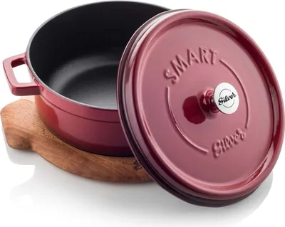 Obrázok produktu pre Strieborný hrniec - 20 cm - 2,61 l - liatina - 4-vrstvový smaltovaný povrch