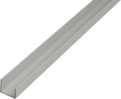 Produktbild von Alberts U-Profil | Aluminium, silberfarbig eloxiert | 1000 x 22 x 20 x 15 mm