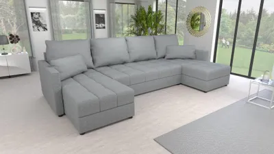Produktbild von Couchgarnitur Ecksofa Sofa Bella U – Wohnlandschaft mit Schlaffunktion & Bettkasten