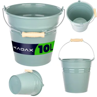 Produktbild von Kunststoffeimer - 10 l Eimer - Lebensmittelecht - Reinigung & Garten - Metallhenkel - PP Kunststoff - Grün