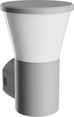 Productafbeelding van Spectrum LED buitenlamp, wandlamp, model Stella, grijs, diameter 16 cm, IP44, 6W, GU10, 450lm, kleurtemperatuur: 3000K/4000K/6000K