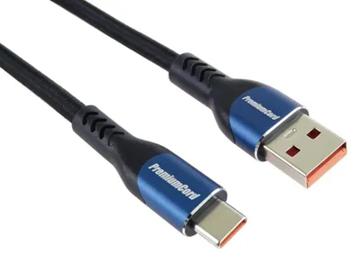 Productafbeelding van PREMIUMCORD USB-C naar USB 2.0 kabel, oplaadbaar, 5A, 0,5 meter