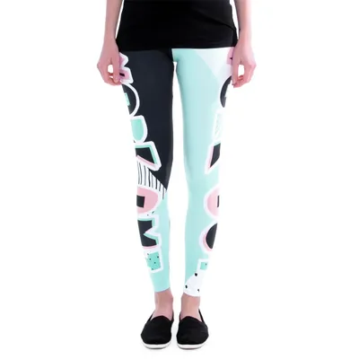 Produktbild von cosey - bedruckte bunte Leggins (Einheitsgröße) - Design Workout bunt