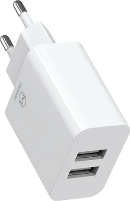Image de Dual USB charger Mcdodo CH-6720 (EU) Lightning 1m Travel set (white)