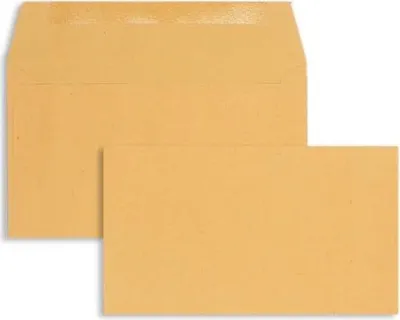 Produktbild von Briefumschläge 89x152mm 70g/qm gummiert VE=1000 Stück braun