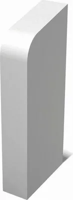 Produktbild von HZ Sockelleiste SLF / SLF Plus / BLF Endstück rechts Weiß 185 Heizungsrohrverkleidung Heizungsrohre Rohre