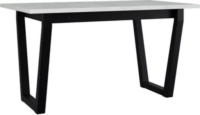 Obrázok produktu pre Rozkladací jedálenský stôl 140x80 cm ALVARADO 2 - biely / čierny