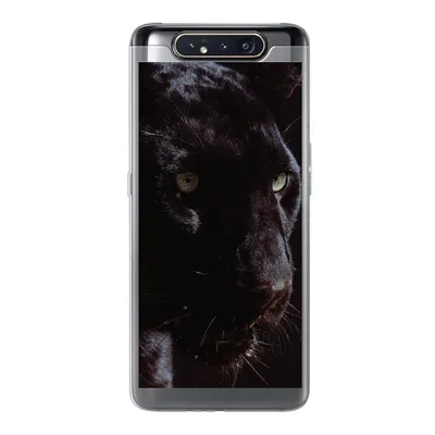 Produktbild von MuchoWow® Handyhülle Schutzhülle Hülle für Samsung Galaxy A80 Panther - Tier - Schwarz Silikon Softcase Handy Hülle - Schutzdeckel