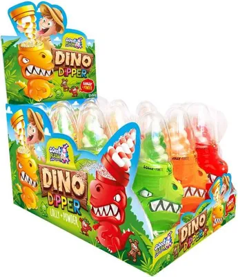 Produktbild von Sweet Flash Dino Dipper Lolly & Powder 12x50g