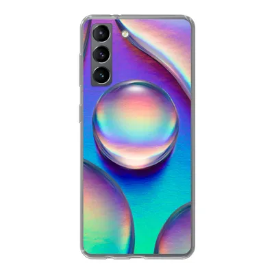 Produktbild von MuchoWow® Handyhülle Schutzhülle Hülle für Samsung Galaxy S21 Wasser - Regenbogen - Abstrakt Silikon Softcase Handy Hülle - Softcase