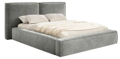 Produktbild von Selsey Tilves – Polsterbett 200x200 mit Bettkasten, Lattenrost, Velours, grau
