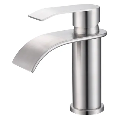 Produktbild von CECIPA MAX Waschtischarmatur | Wasserfallarmatur Badarmatur | Badarmatur | Wassersparend Edelstahl | Warm und Kalt  Badarmatur |gebürsteter