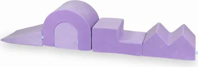 Image de Velvet Soft Violet Aire de jeu en mousse 5 pièces