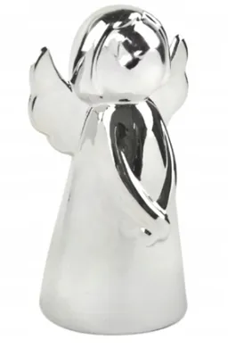 Image de Figurine ange de Noël 12 cm argent