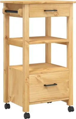 Immagine prodotto di Carrello da Cucina MONZA 48x40x88,5 cm in Legno Massello di Pino
