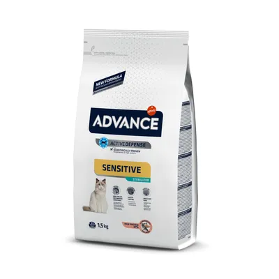 Productafbeelding van ADVANCE Gesteriliseerde Zalm – droogvoer voor gevoelige, gesteriliseerde katten, 1,5 kg
