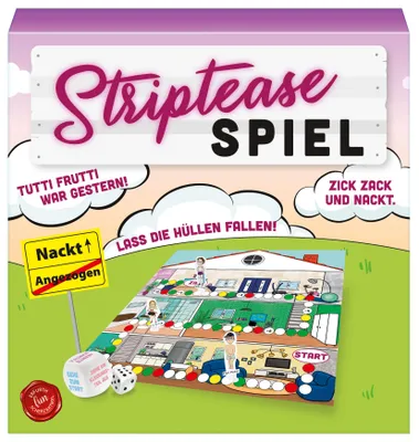 Produktbild von Striptease Spiel Partyspiel für Erwachsene Brettspiel bis 6 Spieler mit Würfel Partyzubehör