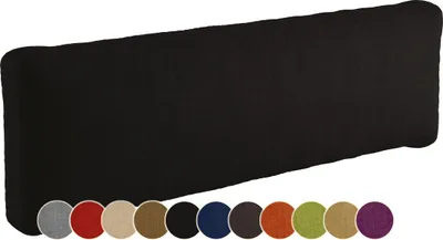 Produktbild von sunnypillow Palettenkissen Outdoor, wasserdicht, UV-lichtecht - Rückenkissen 120x40x20cm - Palettenauflage für Palettensofa für Haus und Garten - Palettenpolster für Palettenmöbel - Kissen Schwarz