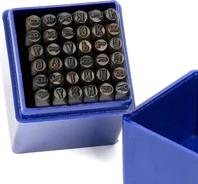 Productafbeelding van Famanu Stempelset, 36-delig - 3 mm letters en cijfers A-Z & 0-9