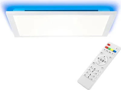 Productafbeelding van Brilliant LED Deckenleuchte Aufbaupanel Allie Weiß 40x40cm 24W 2400lm 2700K-6500K RGB Backlight dimmbar Fernbedienung