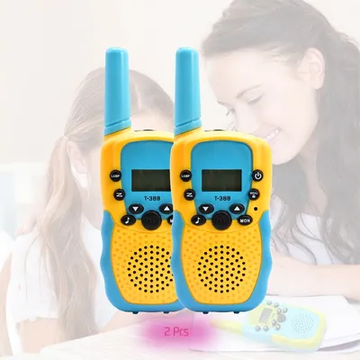 Produktbild von Kinder Walkie Talkie 2PCS Outdoor Remote Control Interaktives Spielzeug mit Hintergrundbeleuchtung LCD-Taschenlampe Urlaub Geschenk für Jungen und Mädchen