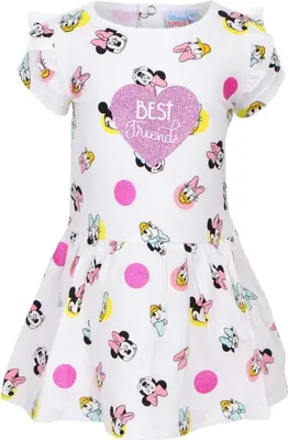 Produktbild von Disney Minnie Maus Mädchen Baby Kleinkind Sommerkleid – Weiß / 68