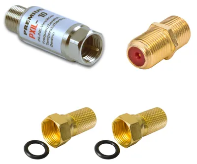 Produktbild von PremiumX SAT Inline Verstärker Set Signalverstärker F-Verbinder 2x F-Stecker