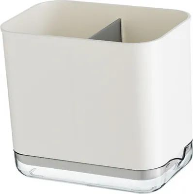 Imagen del producto de Soporte para utensilios, escurridor para cubiertos, organizador con compartimentos para cucharas, palillos, tenedores y otros utensilios de cocina, ideal para el hogar, color blanco