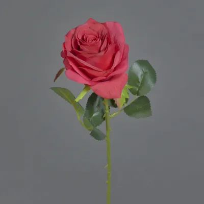 Produktbild von artplants.de Künstliche Rose Simony, rot, Textil, 45cm, Ø 8cm - Kunstblume