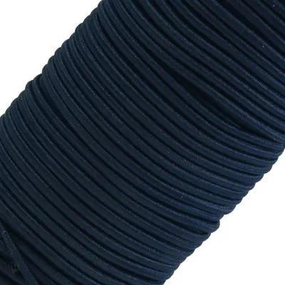 50m extra starke Gummikordel Gummischnur 3mm, stahlblau