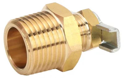 Image de Valve de vidange pour chauffe-eau de camping-car, filetage extérieur de 1/2 pouce (NPT), en laiton, anti-fuite, remplacement pour chauffe-eau de camping-car et de remorque
