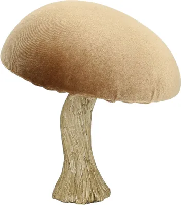 Immagine prodotto di Figurina decorativa Fungo di velluto 17 cm caramello